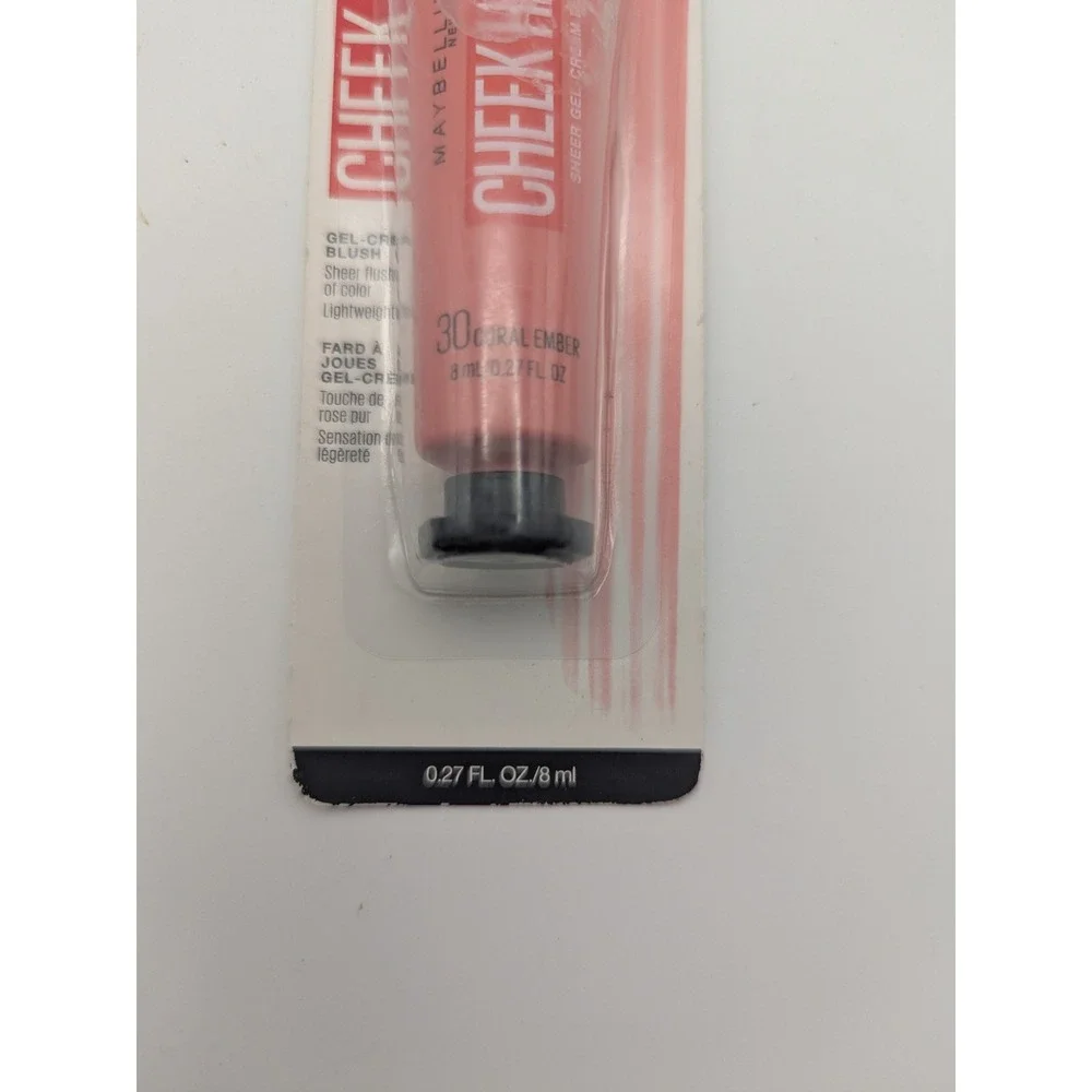 Maybelline Cheek Heat Gel-Cream Blush Tube 30 Coral Ember 0.27 fl oz New‎ Sheer